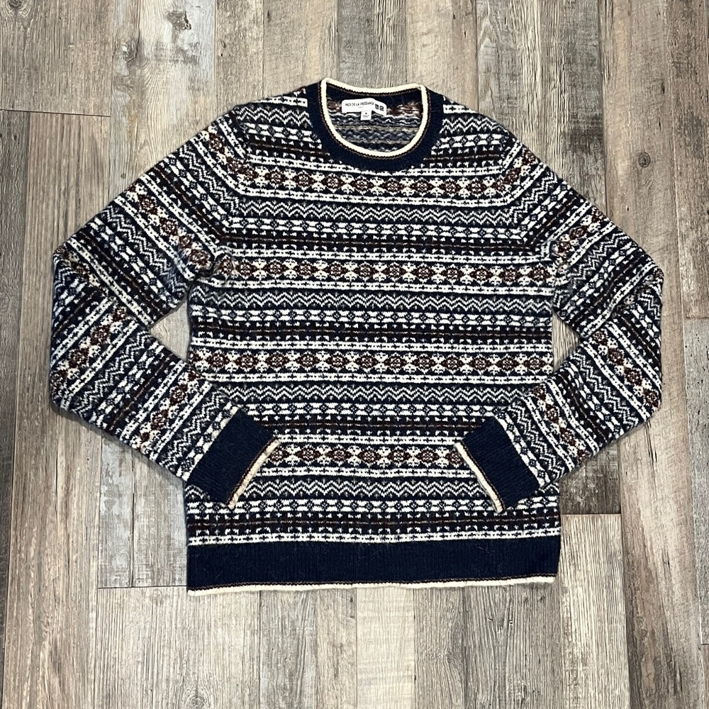 Uniqlo Ines de la Fressange wool blend Fair Isle Sweater Women’s Medium